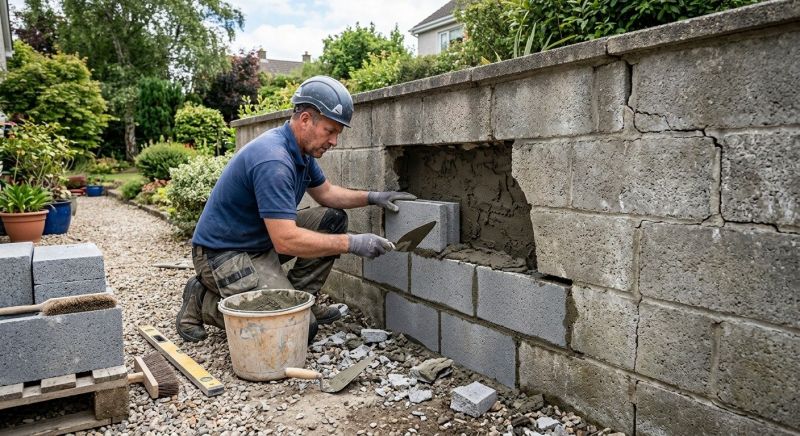Block Wall Repair in Charlotte, MI