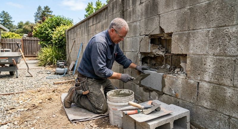 Block Wall Repair in Fowler, MI