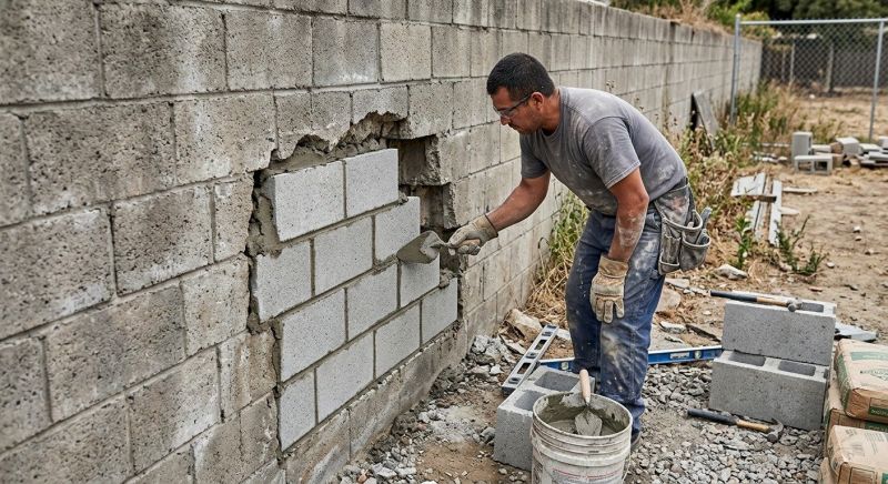 Block Wall Repair in Holt, MI