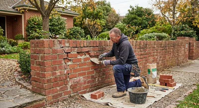 Brick Fence Repair in East Lansing, MI