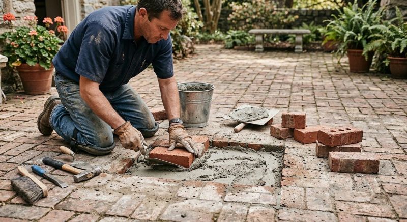Brick Flatwork Repair in Haslett, MI