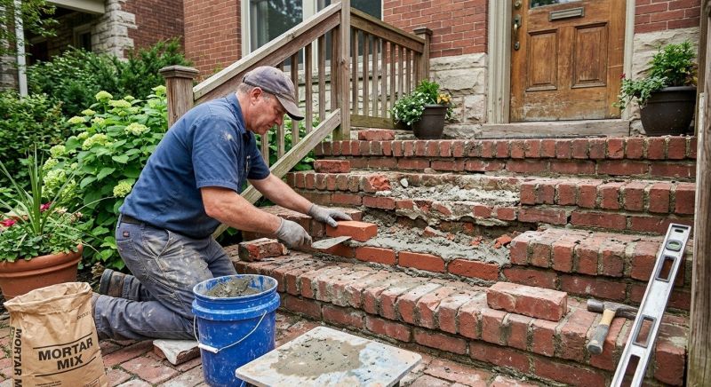 Brick Steps Repair in East Lansing, MI