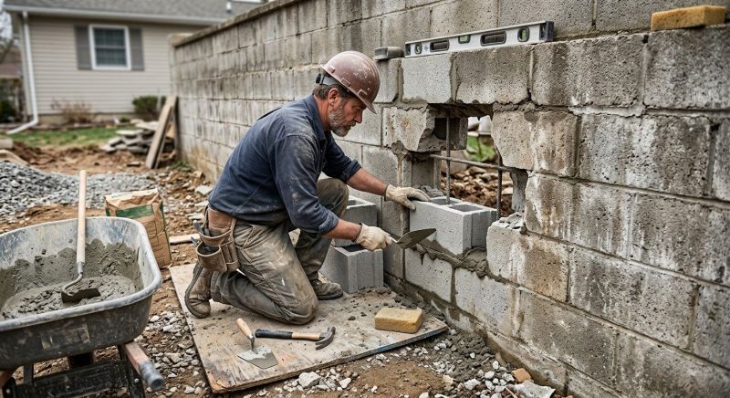 Concrete Block Repair in Charlotte, MI
