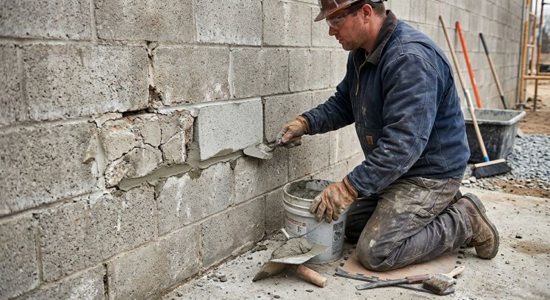 Concrete Block Repair in Okemos, MI