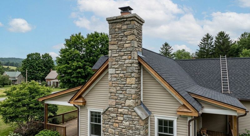 Stone Chimney Installation in Owosso, MI