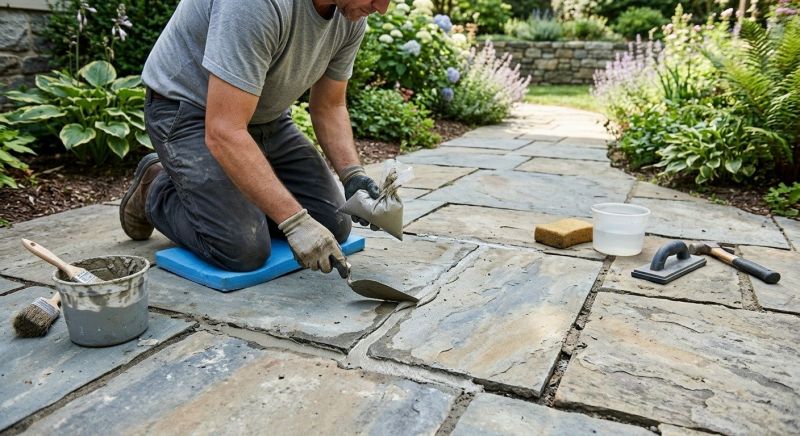 Stone Walkway Repair in East Lansing, MI