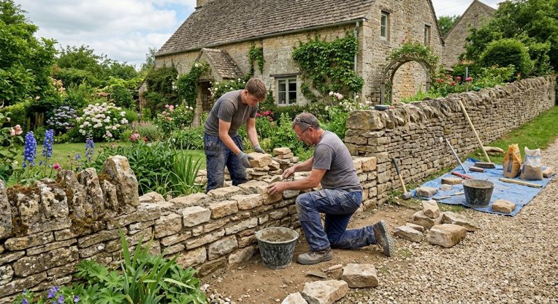 Stone Wall Repair in Dewitt, MI