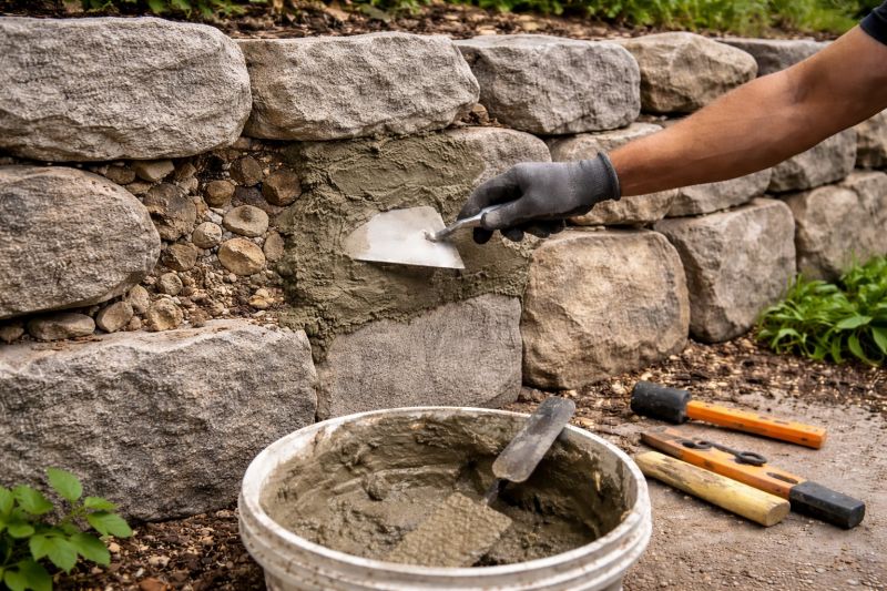 Stone Wall Repair in Lansing, MI