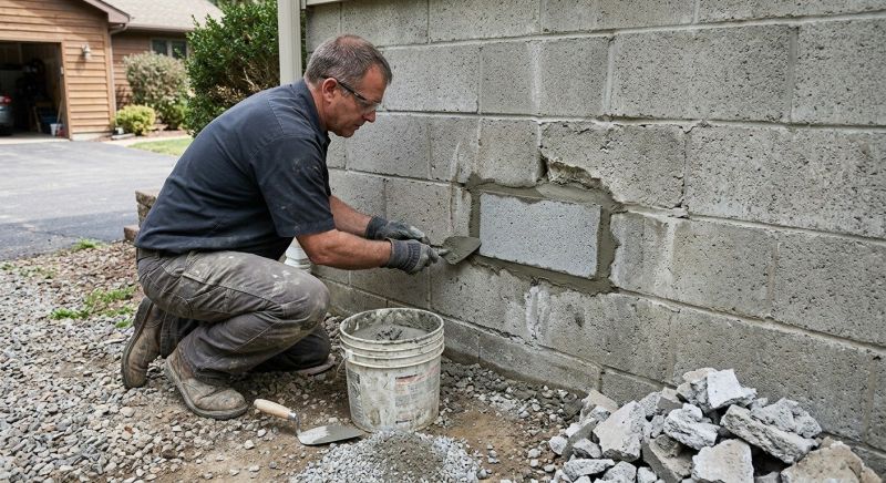 Cinder Block Wall Repair